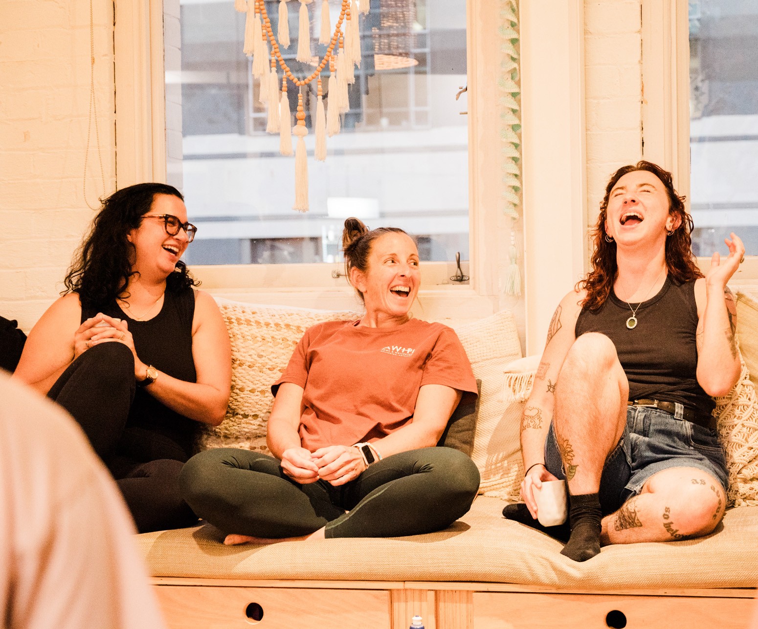 Community gathering at AWHI studio