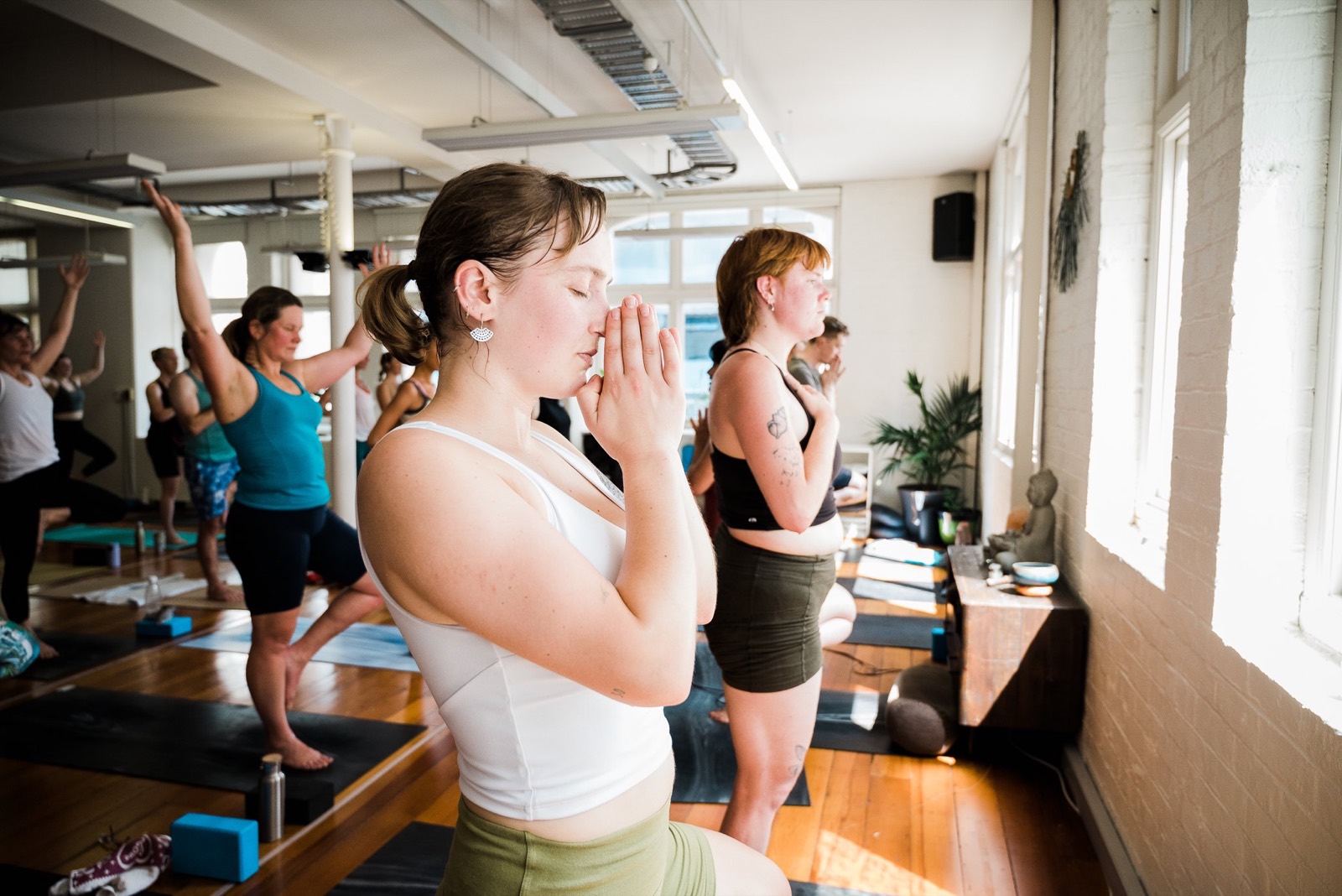 Prenatal yoga class